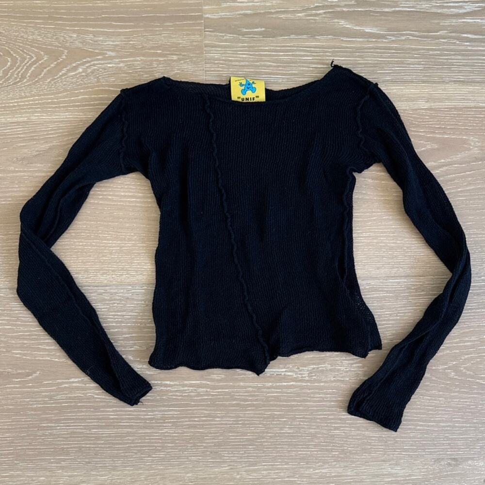 UNIF Top Long Sleeves Flax Size XS Black